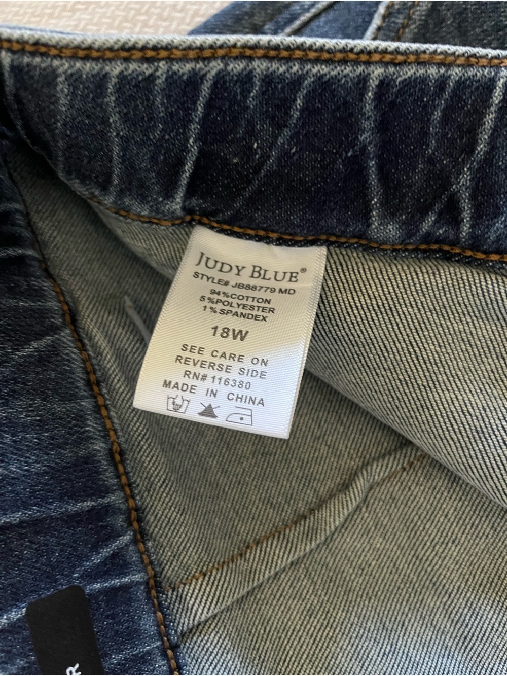NWT Judy Blue Women's Denim Jogger Jeans Plus Size 18W- NEW - Picture 6 of 12